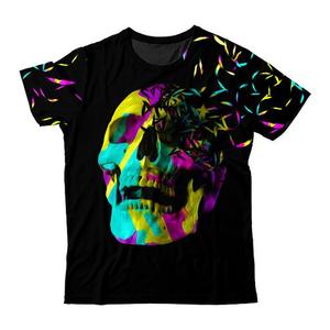 T-shirt noir pour homme, manches courtes, col rond, imprimé numérique, design de personnage Jack Skellington, jersey décontracté, coupe régulière, longueur normale - Product Image 2