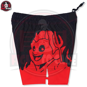 Shorts de boxe MMA noir et rouge, haute respirabilité, durables, extensibles, légers, 100% polyester, service OEM/ODM, unisexe adulte - Product Image 3