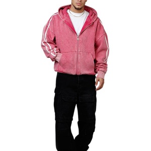 Relaxed Fit Acid Washed Hoodie Customizable Soft Cotton Pullover Washed Sweatshirt Casual Street Apparel For <b>Printing</b> - Product Image 1