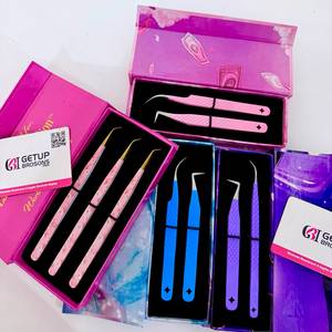 Pinzas para Pestañas de Acero Inoxidable Plateado/Dorado con Recubrimiento en Polvo Personalizadas de Alta Calidad Profesional GETUP BROSONS IMPEX - Product Image 2