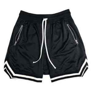 Shorts d'entraînement en maille polyester pour hommes, imprimés lettres, style athlétique, pour la course à pied, vente en gros - Product Image 4