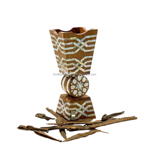 Mukhbar Bakhoor para eid Ramadán, madera y madre de perla incrustada, aromático, Rectangular, especial, novedad, venta al por mayor - Product Image 3