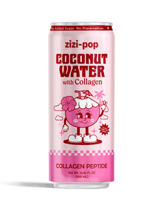 Zizi-Pop Puré con Sabor a Agua de Coco, Lata de 320 ml, Sin Azúcar, Jugo Filtrado - Product Image 1
