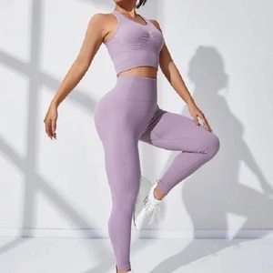 Conjunto de Yoga sin Costuras de Alta Calidad para Mujer, Bra Deportivo y Leggings, Ropa Deportiva para Gimnasio, Ropa Activa de Fábrica - Product Image 3