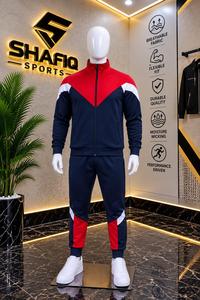 Ensemble de survêtement unisexe Shafiq bleu marine à manches longues avec cordon de serrage, sportif, décontracté, uni, respirant, léger, design 2 en 1, vêtements d'hiver - Product Image 3