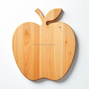 Tabla de Cortar de Madera de Haya en Forma de Manzana, Apta para Lavavajillas, Ecológica, Duradera, para Decoración de Cocina Rústica y Preparación de Alimentos - Product Image 1