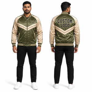Veste en satin brodée pour homme, personnalisable, vente en gros, luxe, promotion d'équipe, marque privée, polyester et nylon matelassé, brillant et soyeux - Product Image 6