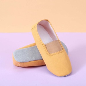 Zapatillas de Ballet de Lona Amarilla para Mujer, Suela Plana de Goma, Forro de Algodón - Product Image 4