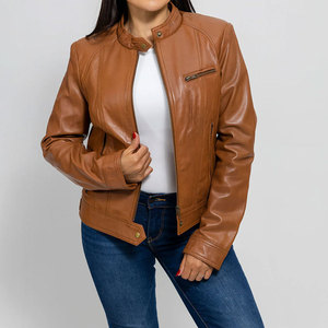 Women Crop Top Leather Jackets Premium Fashion Outerwear Women Leather Jackets Made in Pakistan High Quality - Product Image 1