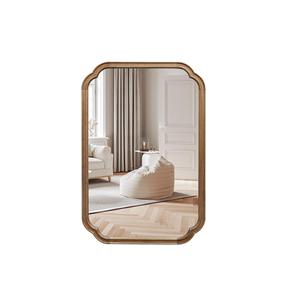 Espejo de Baño con Esquinas Redondeadas para Pared, Espejo Decorativo Rústico para Dormitorio, Sala de Estar o Tocador - Product Image 1