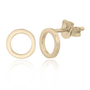 Pernos circulares plateados de 8 mm chapados en oro - Product Image 2