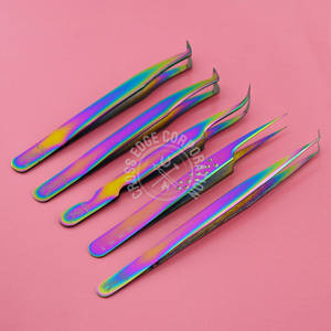 Vente en gros de pinces d'extension de cils d'isolation en acier inoxydable - Product Image 5