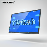 Tableau Blanc Interactif Intelligent 4K de 110 Pouces pour Éducation, Android 15, 40 Points Tactiles, Caméra IA, Panneau pour Appel d'Offres Scolaire