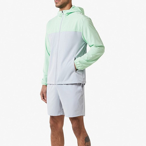 Unisex Lightweight Canvas Windbreaker Fitness <b>Jacket</b> Stand Hood <b>Pullover</b> Waterproof Breathable Eco-Friendly Winter Shorts Set - Product Image 6