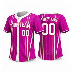 Maillot de baseball personnalisé en sublimation, teint en pièce, unisexe adulte, manches courtes, boutons sur le devant, évacuation de l'humidité, maille respirante - Product Image 4