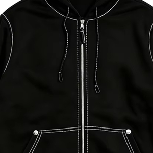 Men's 430gsm <b>Full</b> <b>Zip</b> Hoodie Heavyweight Cotton Hooded Sweatshirt Oversized Streetwear Winter <b>Hoodies</b> - Product Image 3