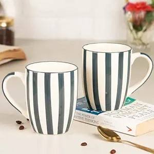 Mug à café en céramique jaune côtelé de qualité supérieure, finition brillante, design durable, poignée confortable, parfait pour le thé, le café, la maison, le bureau - Product Image 2