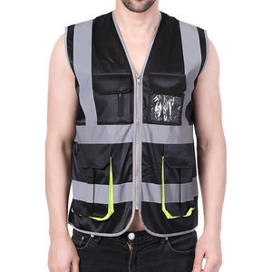 Chaleco de seguridad con hombros caídos, alta visibilidad, color lima, ANSI Clase 3, malla de poliéster transpirable, cierre de gancho y bucle de 5 puntos. - Product Image 1