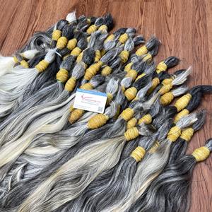 Oferta de Black Friday, Extensiones de Cabello Humano Gris 100% Natural de Alta Calidad para Bebés y Mujeres, Sin Enredos, Listas para Enviar - Product Image 2