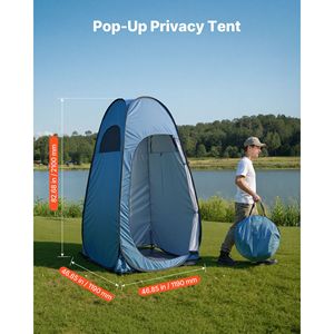 Tenda doccia pop-up a doppio strato con picchetti e borsa per il trasporto - Poliestere 190T - Product Image 2