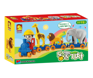 OXFORD TODDLER Animal Train <b>Building</b> <b>Blocks</b> Large Particle ABS Plastic Puzzle Toy Early Learning Cargo Train <b>Set</b> Age +3yrs Korea - Product Image 1