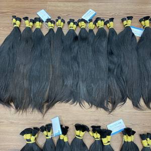 Paquete de extensiones de cabello a granel de color negro natural 100% cabello humano de Vietnam muchos colores disponibles en stock - Product Image 5