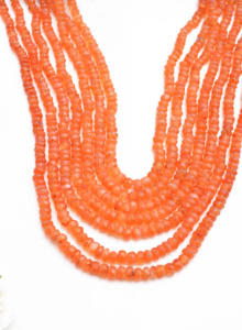 Perles de cornaline naturelle d'Afrique, facettées, 3 à 4 mm, perles de pierres précieuses naturelles pour la création de bijoux fins. - Product Image 6