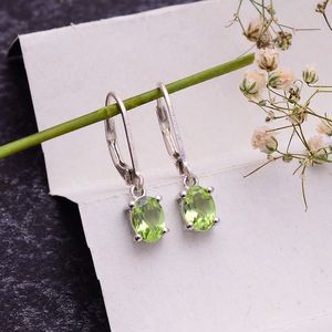 Peridot <b>Stud</b> Earrings 925 Sterling <b>Silver</b> Rhodium Plated Ethnic Handmade Gemstone Jewelry Gift for Mom Elegant Party - Product Image 1