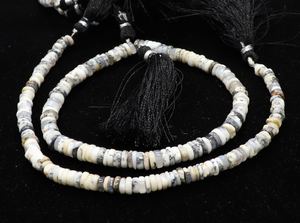 Perles Heishi en opale dendrite naturelle, perles en opale gemme, perles en opale dendrite en forme de pneu pour la fabrication de bijoux, perles de pierres précieuses en vrac - Product Image 5