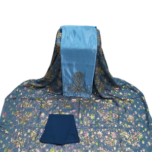 Tissu blanc de luxe Fransawi Dirac 100% polyester, lourd, brodé de motifs floraux et de sequins, élégant, pour mariage africain et tenues de soirée - Product Image 5