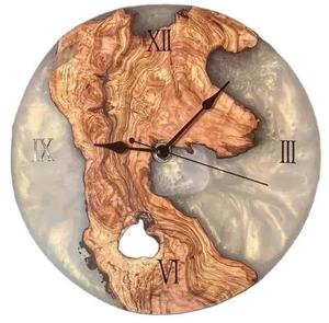 Multi Color Home Wall Clock Epoxy Resin & Wood Best Quality Unique Design Wooden Wall Clock Wall <b>Watch</b> - Product Image 6
