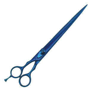 Professional High Quality Blue Titanium Coated Hair Scissors Stainless Steel Straight Blade Barber Cutting <b>Shears</b> Salon Grooming - Product Image 2