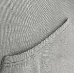 Sudadera con Capucha Gris para Hombre, Corte Regular, Color Sólido, Informal, Tejida, Manga Larga, Diseño con Bolsillos, Ropa de Otoño - Product Image 6