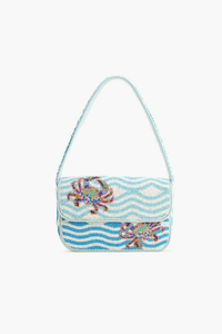 <b>Navy</b> Beaded <b>Clutch</b> NANTUCKET Gold Summer Fashion Women's <b>Clutch</b> Elegant Beaded Coin Pouch with Zip Wallet Birthday Gift - Product Image 6