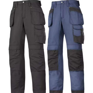 Pantalon de travail tactique décontracté pour homme, bleu marine et noir, multi-poches, pour travaux en extérieur - Product Image 6