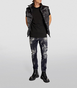 GENERSA SPORTS Pantalones de hombre personalizados, ligeros, transpirables, de otoño, estilo hip hop, lisos, con lavado enzimático, elásticos, de pana, vaqueros, tejidos, con cierre de botón central - Product Image 2