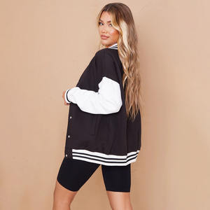 2026 Custom Logo Sportswear Women Varsity Jackets Reversible Embroidery Stitched Number Baseball Letterman Varsity Jacket Women - Product Image 2