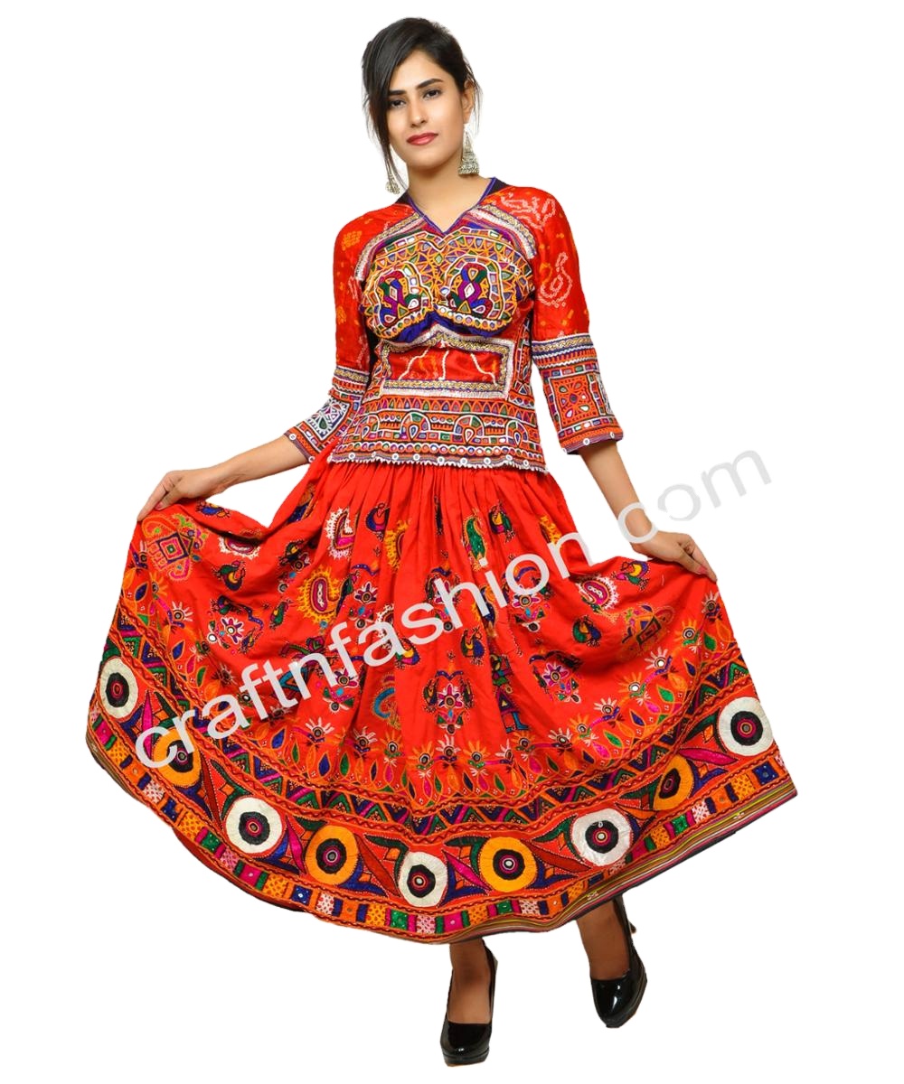 Shop Online Navratri Dandiya Dance Dress Designer Kutch Embroidery |  Alibaba.com