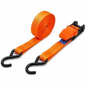 Venta al por mayor tamaño personalizado 25mm naranja poliéster trinquete correa de amarre con mango de plástico listo para la exportación de Vietnam - Product Image 6