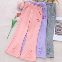 Legging Ruffle Icing Warna Campuran Musim Gugur Musim Dingin Berkualitas Tinggi untuk Balita Perempuan, Celana Panjang Musim Semi Gugur untuk Anak Perempuan, Ready Stock