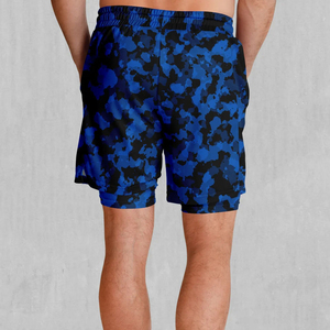 Shorts décontractés pour hommes 100 % polyester en maille respirante à séchage rapide avec cordon de serrage, impression par sublimation graphique personnalisée, taille haute - Product Image 2