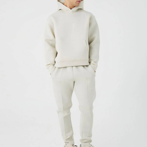 Ensemble de survêtement polaire oversize premium pour homme – Hoodie zippé épais et pantalon de jogging large – Ensemble deux pièces streetwear hiver - Product Image 1