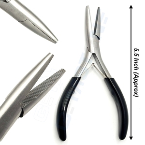 Professional Hair <b>Extension</b> Flat Mouth Plier with Inner Teeth Grip – Stainless Steel Hair <b>Extension</b> Tool for <b>Beads</b> Rings - Product Image 2