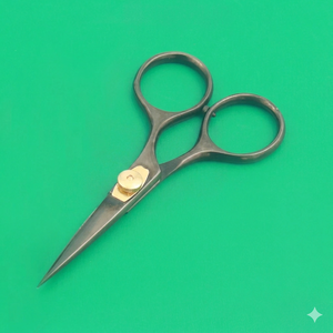 Full Black fly tying Razor <b>scissors</b> 4" straight super sharp blades <b>Scissor</b> Dressmaking Shears Superior Quality Tools - Product Image 1