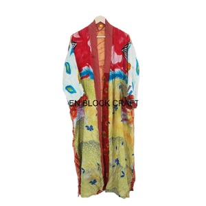 Kimono indien en soie fait à la main pour femmes confortable Boho nuit fête vacances vêtements de nuit belle plage couvrir - Product Image 1