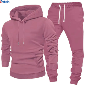 Top Trend Men's Casual Heavyweight Printed Tracksuit Set Hooded Full Sleeve Solid Color Sweatshirt <b>Joggers</b> Pants Winter Wear - Product Image 6