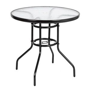 <b>Outdoor</b> Dining <b>Round</b> Glass <b>Table</b> Toughened Glass for Yard Garden Similar to 93152635 - Product Image 2
