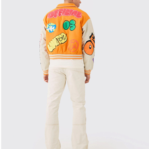 Chaqueta Varsity Clásica para Hombre al por Mayor, Chaqueta Universitaria con Letras de Alta Calidad, Estilo Casual y Urbano - Product Image 3