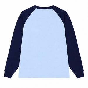Premium Men's 100% Cotton Long <b>Sleeve</b> <b>Raglan</b> <b>T</b> <b>Shirt</b> Lightweight Breathable Anti-UV Quick Dry OEM ODM Customizable - Product Image 2