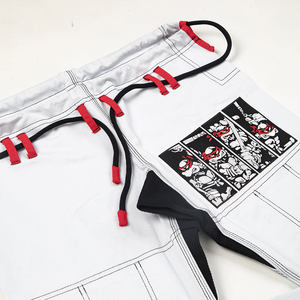 Kimono de BJJ blanc avec broderie du logo et doublure par sublimation, coupe classique, unisexe adulte, vêtements d'arts martiaux - Product Image 5